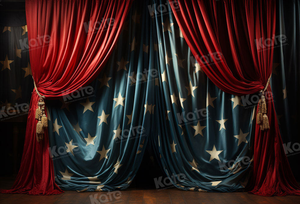 Kate Étoiles Rideau rouge Scène Toile de fond pour la photographie - Kate Backdrop FR