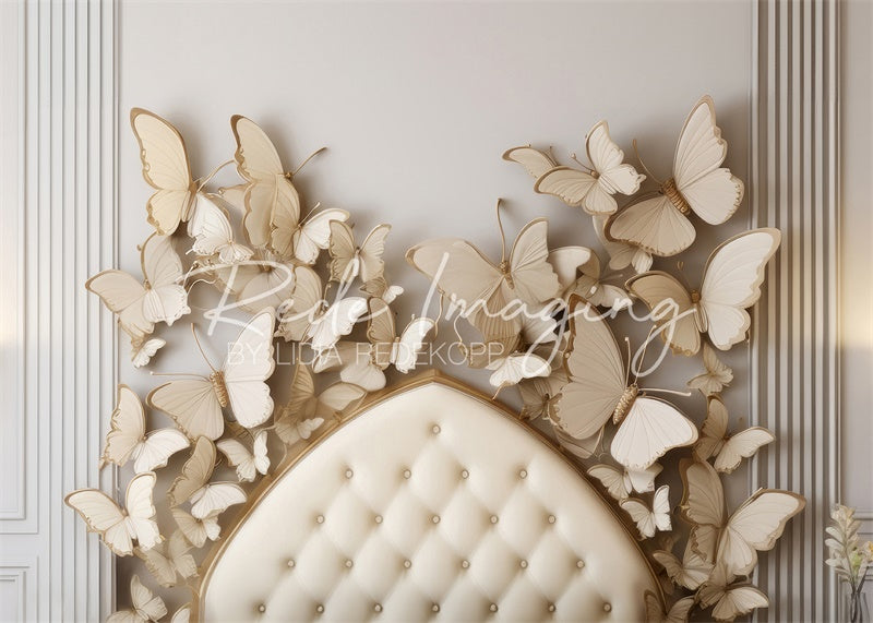 Kate Élégant Papillons Tête de lit Toile de fond conçue par Lidia Redekopp - Kate Backdrop FR