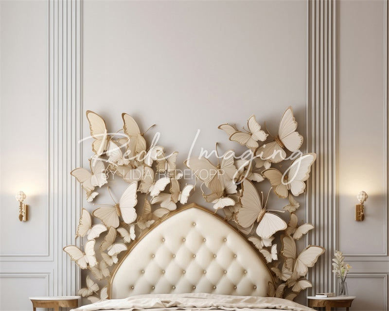 Kate Élégant Papillons Tête de lit Toile de fond conçue par Lidia Redekopp - Kate Backdrop FR