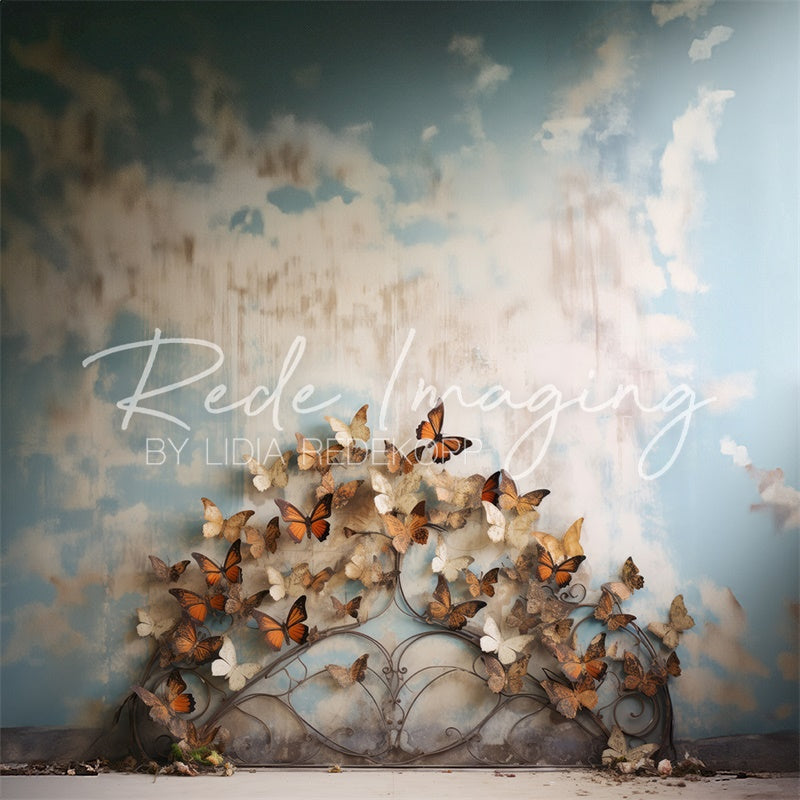 Kate Rustique Papillon Tête de lit Toile de fond conçue par Lidia Redekopp - Kate Backdrop FR