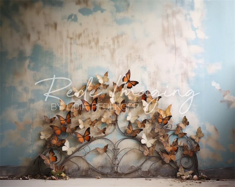 Kate Rustique Papillon Tête de lit Toile de fond conçue par Lidia Redekopp - Kate Backdrop FR