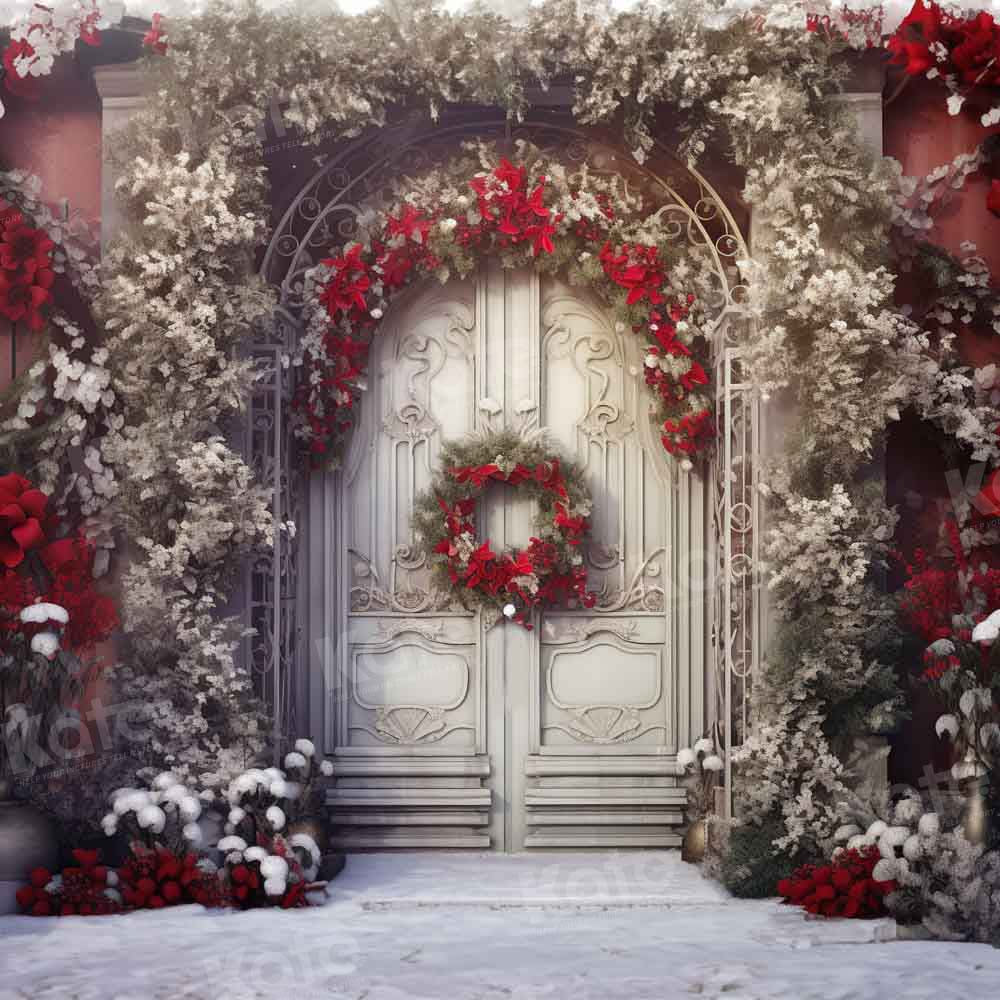 Kate Noël Porte Blanc Plante Extérieur Toile de fond conçue par Chain Photographie - Kate Backdrop FR