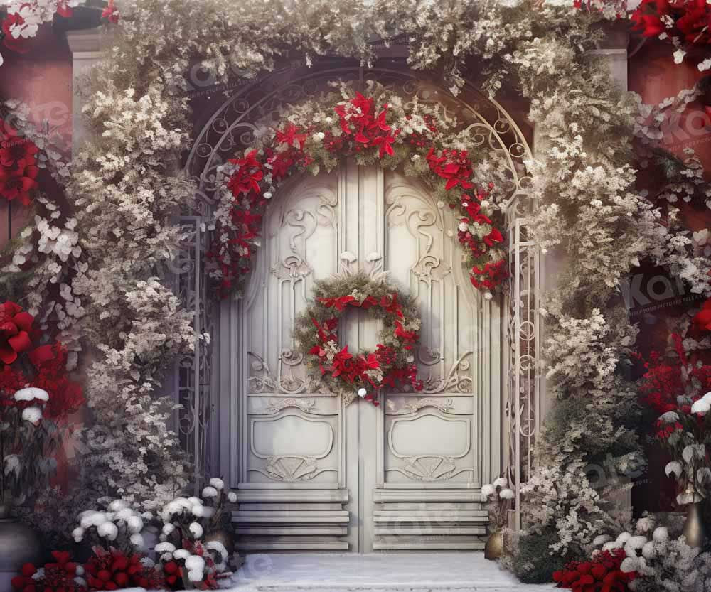 Kate Noël Porte Blanc Plante Extérieur Toile de fond conçue par Chain Photographie - Kate Backdrop FR