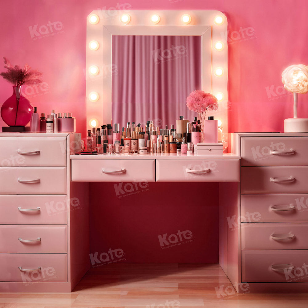 Kate Rêve de poupée Rose Table de toilette Toile de fond pour la photographie - Kate Backdrop FR