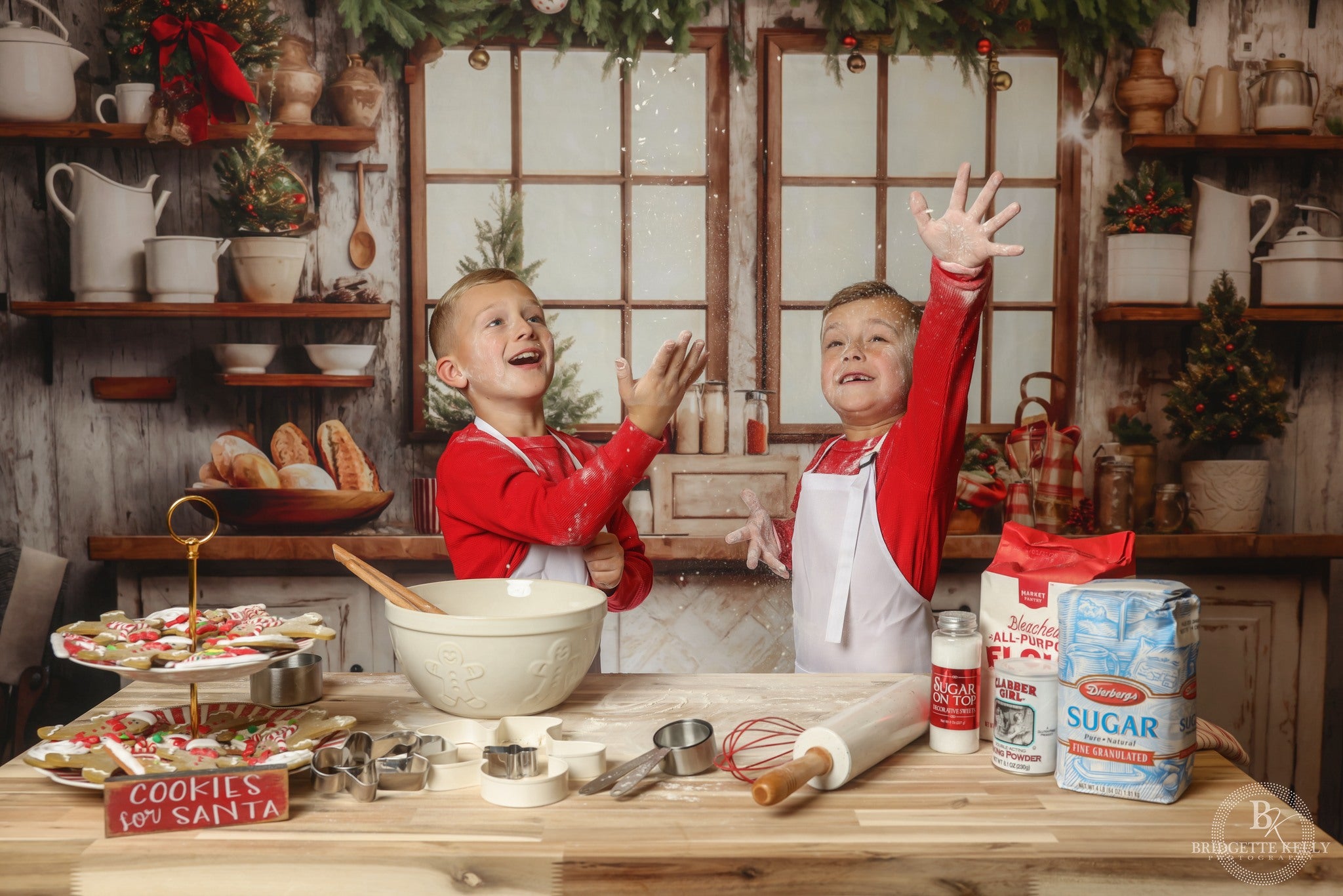 Offres Éclair #1 Kate Noël Cuisine Mur en bois Fenêtre Toile de fond conçue par Emetselch - Kate Backdrop FR