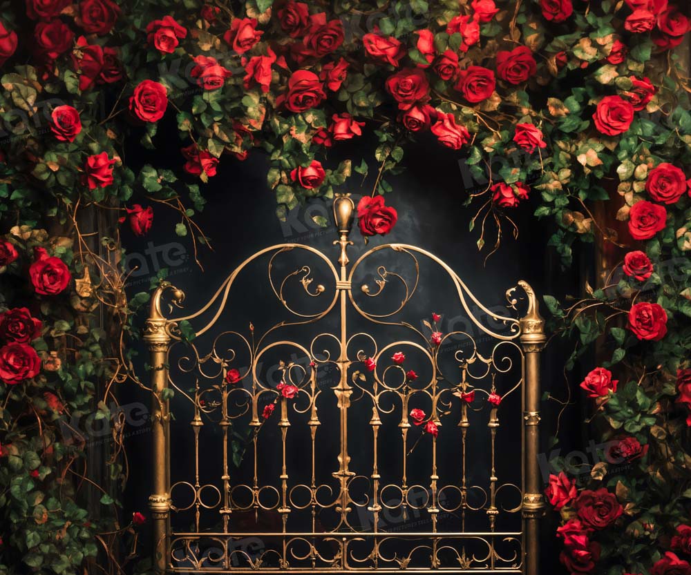 Kate Saint Valentin Roses rouges Tête de lit Toile de fond conçue par Emetselch - Kate Backdrop FR