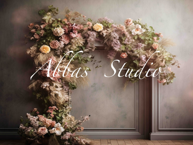 Kate Printemps Doux Arche florale Toile de fond conçue par Abbas Studio