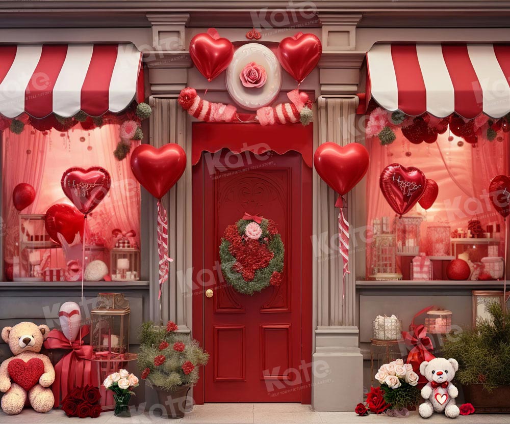 Kate Saint Valentin Rouge Magasin Toile de fond conçue par Chain Photographie - Kate Backdrop FR