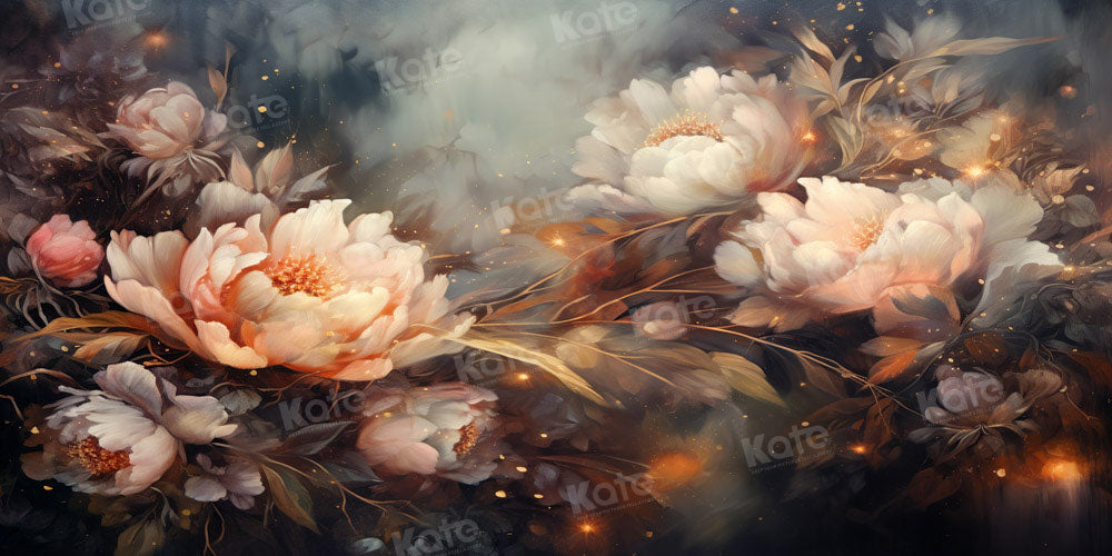 Kate Beaux-Arts Blanc Floral Toile de fond conçue par GQ - Kate Backdrop FR