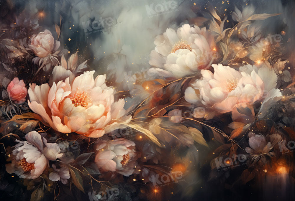 Kate Beaux-Arts Blanc Floral Toile de fond conçue par GQ - Kate Backdrop FR