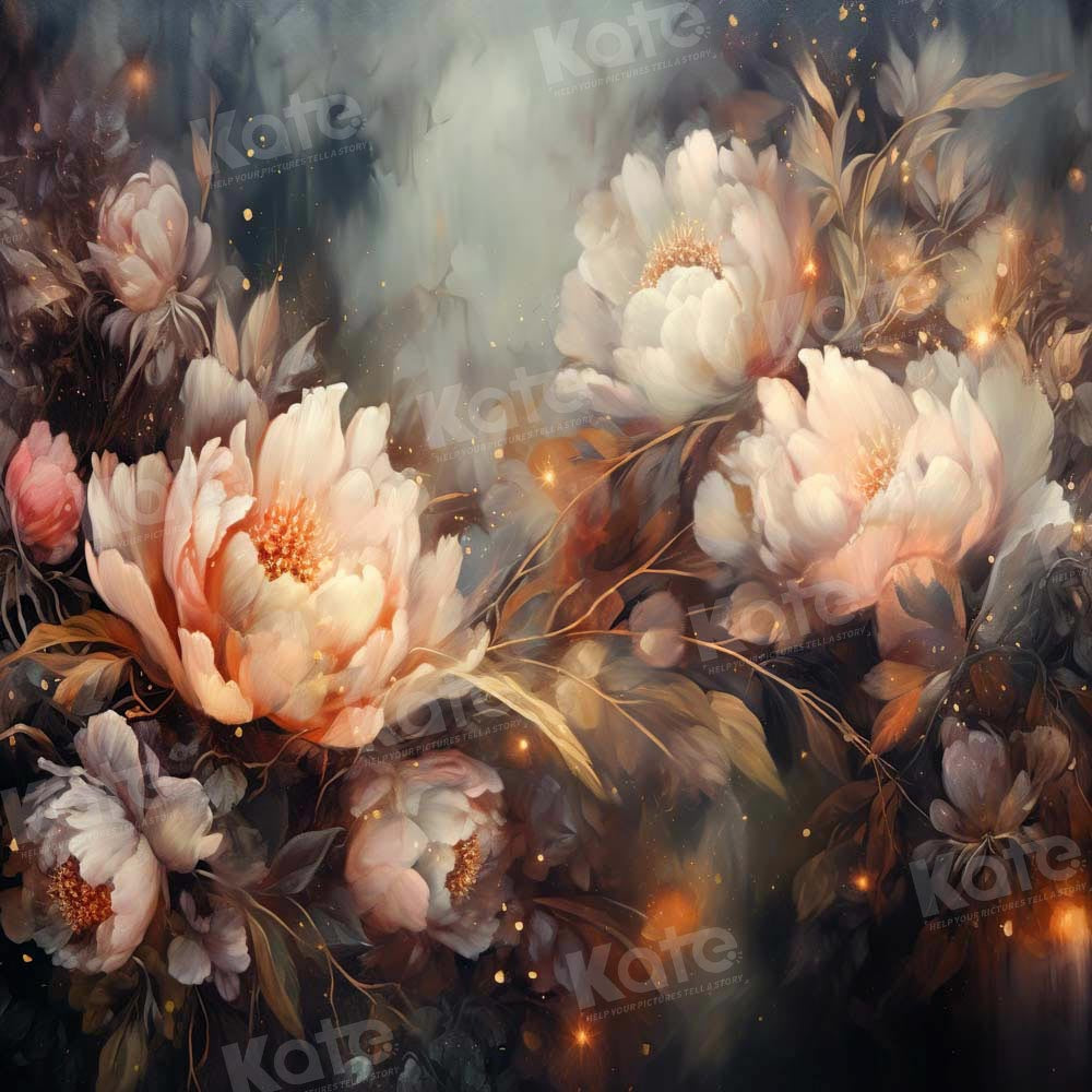 Kate Beaux-Arts Blanc Floral Toile de fond conçue par GQ - Kate Backdrop FR