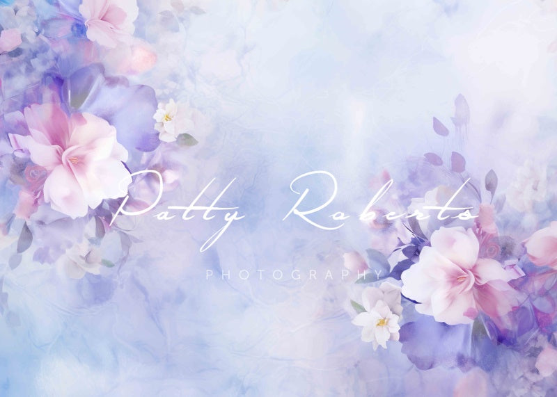 Kate Fleurs pourpres Beaux-arts Toile de fond conçue par Patty Robert - Kate Backdrop FR