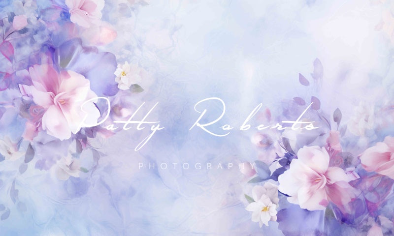 Kate Fleurs pourpres Beaux-arts Toile de fond conçue par Patty Robert - Kate Backdrop FR