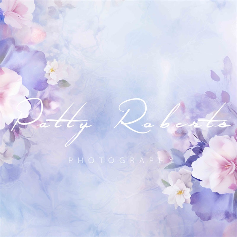 Kate Fleurs pourpres Beaux-arts Toile de fond conçue par Patty Robert - Kate Backdrop FR