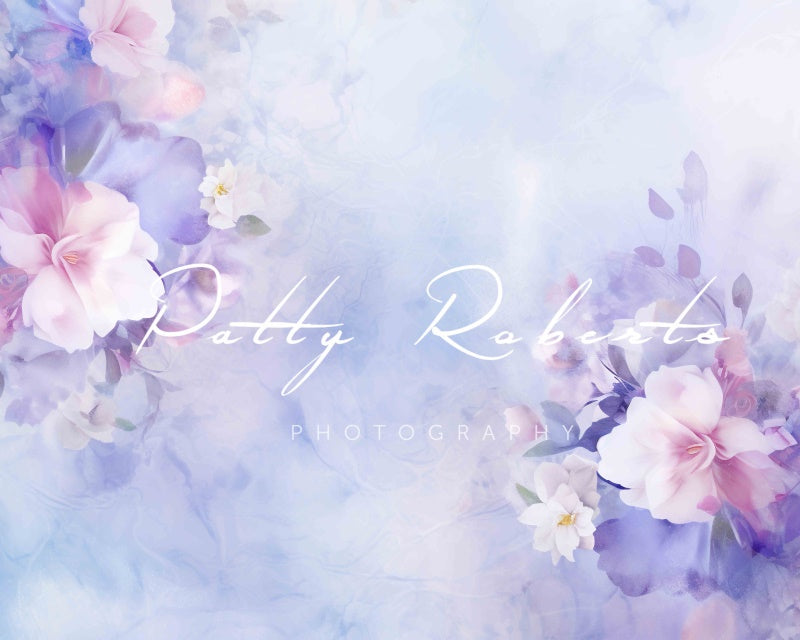 Kate Fleurs pourpres Beaux-arts Toile de fond conçue par Patty Robert - Kate Backdrop FR