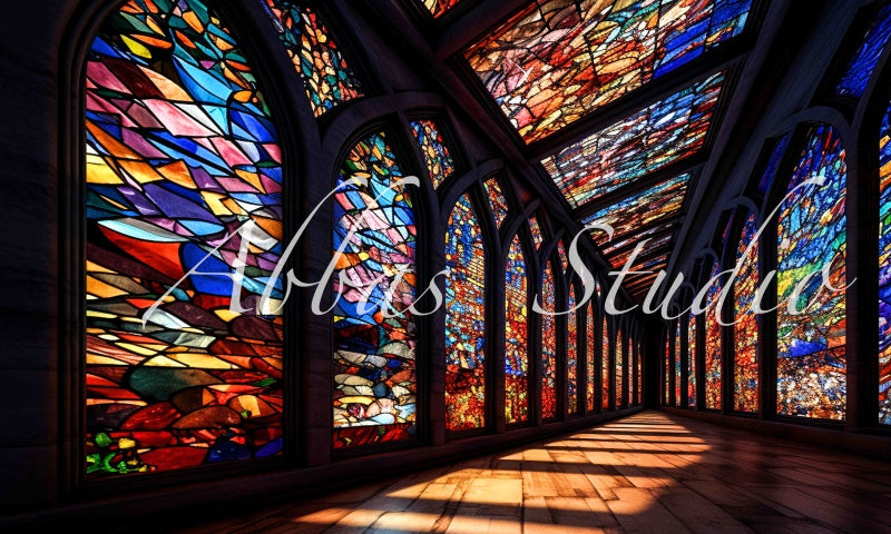 Kate Vitrail Chambre Coloré Toile de fond conçue par Abbas Studio - Kate Backdrop FR