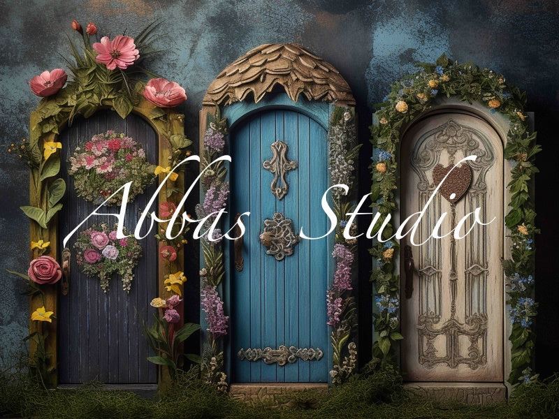 Kate Trois Portes Féeriques Enfant Toile de fond conçue par Abbas Studio - Kate Backdrop FR
