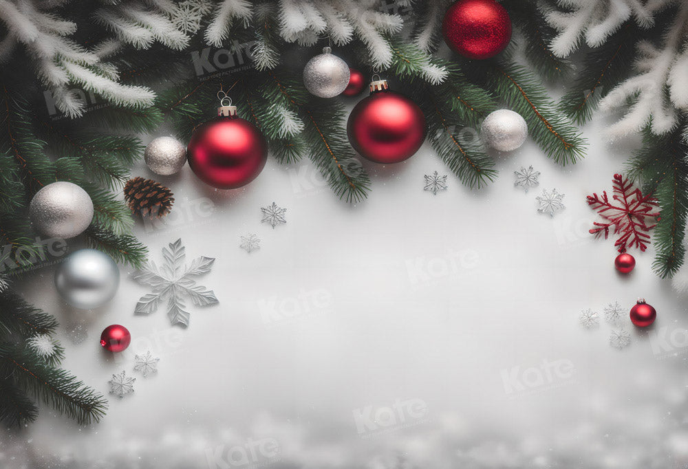 Kate Noël Vert Décors Hiver Neige Blanc Toile de fond pour la photographie - Kate Backdrop FR