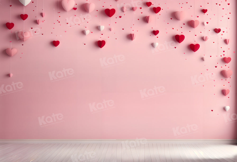 Kate Saint Valentin Mur Rose Amour Toile de fond pour la photographie - Kate Backdrop FR