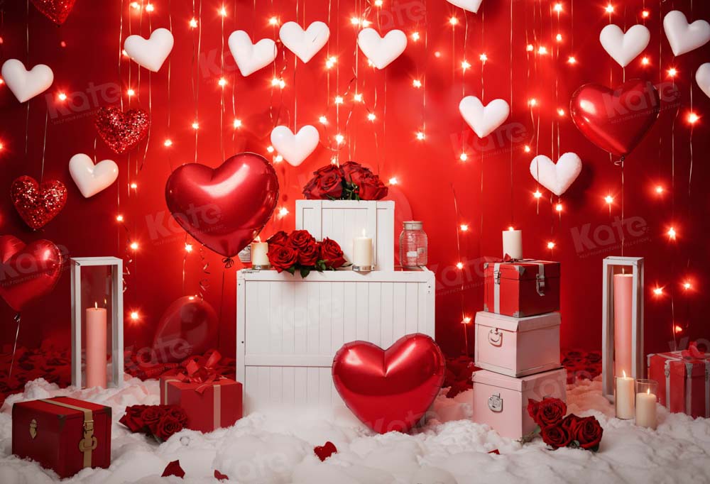 Kate Saint Valentin Rouge Amour Fête Toile de fond conçue par Emetselch