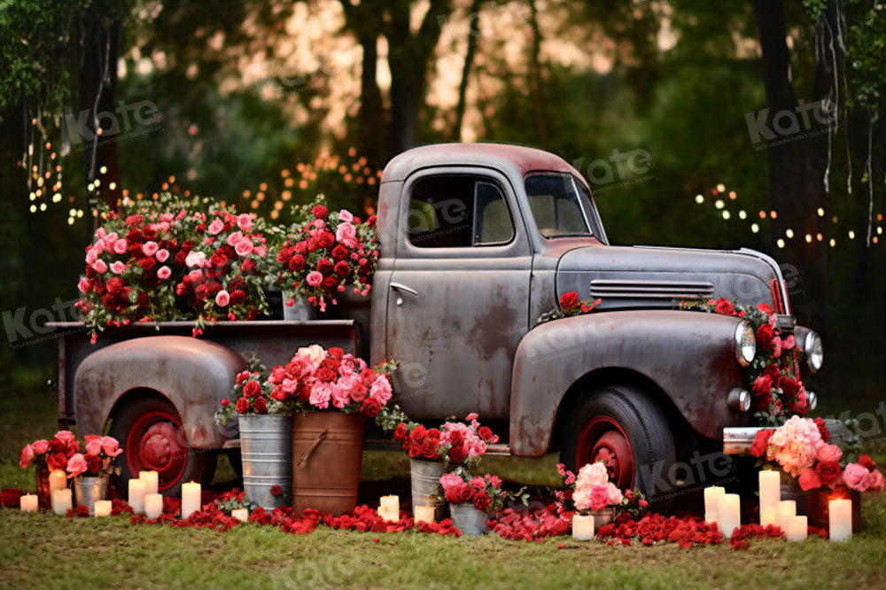 Kate Saint Valentin Camion complet de Roses Toile de fond pour la photographie