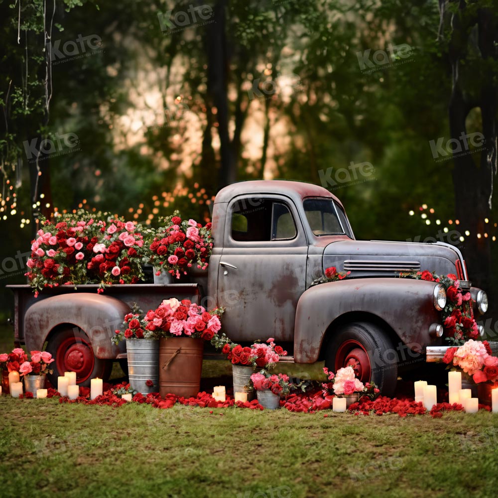Kate Saint Valentin Camion complet de Roses Toile de fond pour la photographie