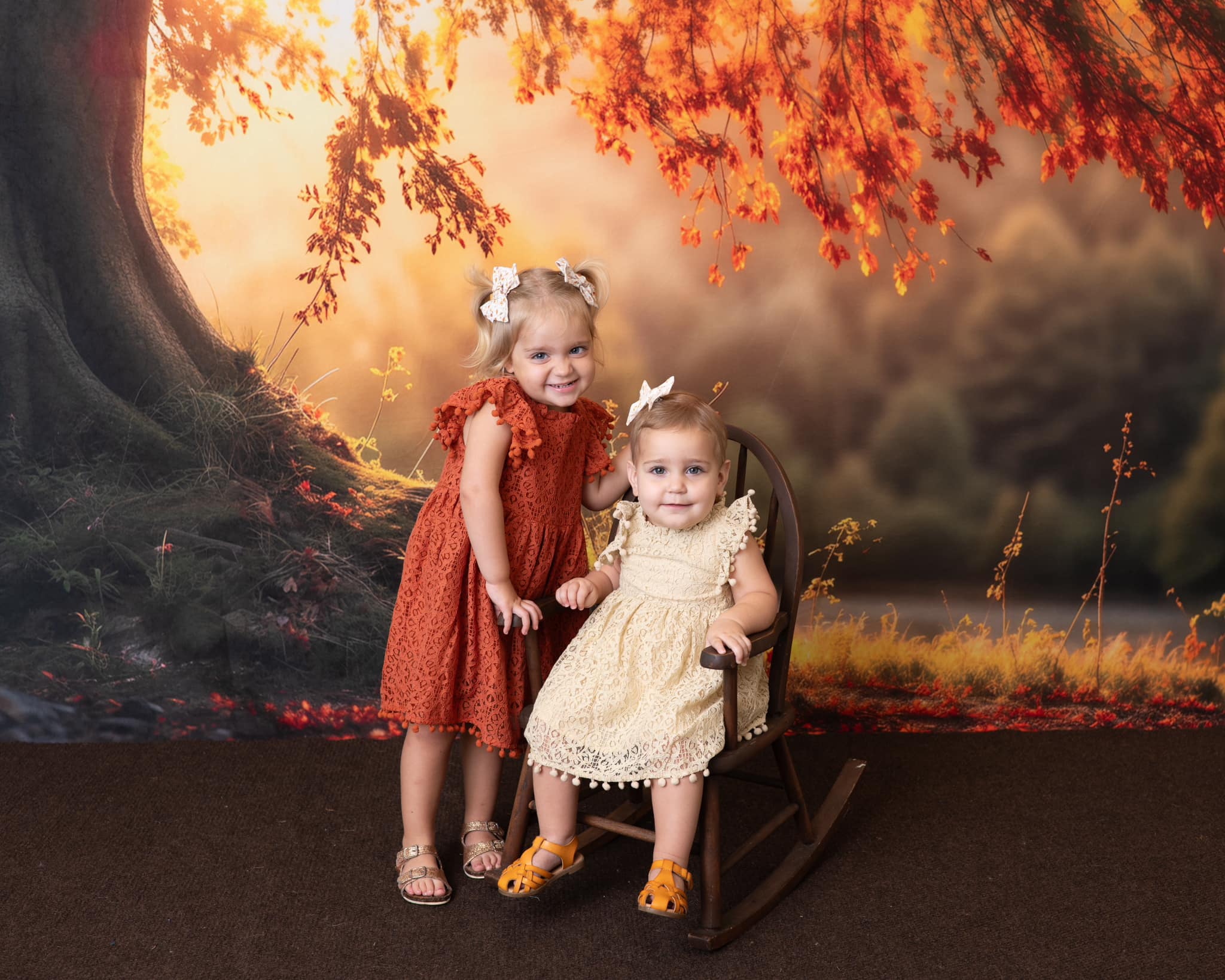 Kate Automne Grand arbre Feuilles Toile de fond pour la photographie - Kate Backdrop FR