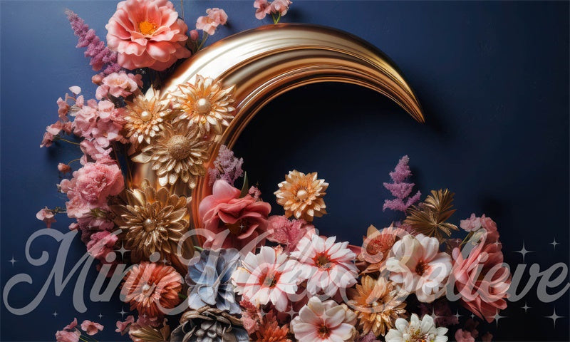 Kate Lune Fleurs Beaux-Arts Anniversaire Toile de fond conçue par Mini MakeBelieve - Kate Backdrop FR