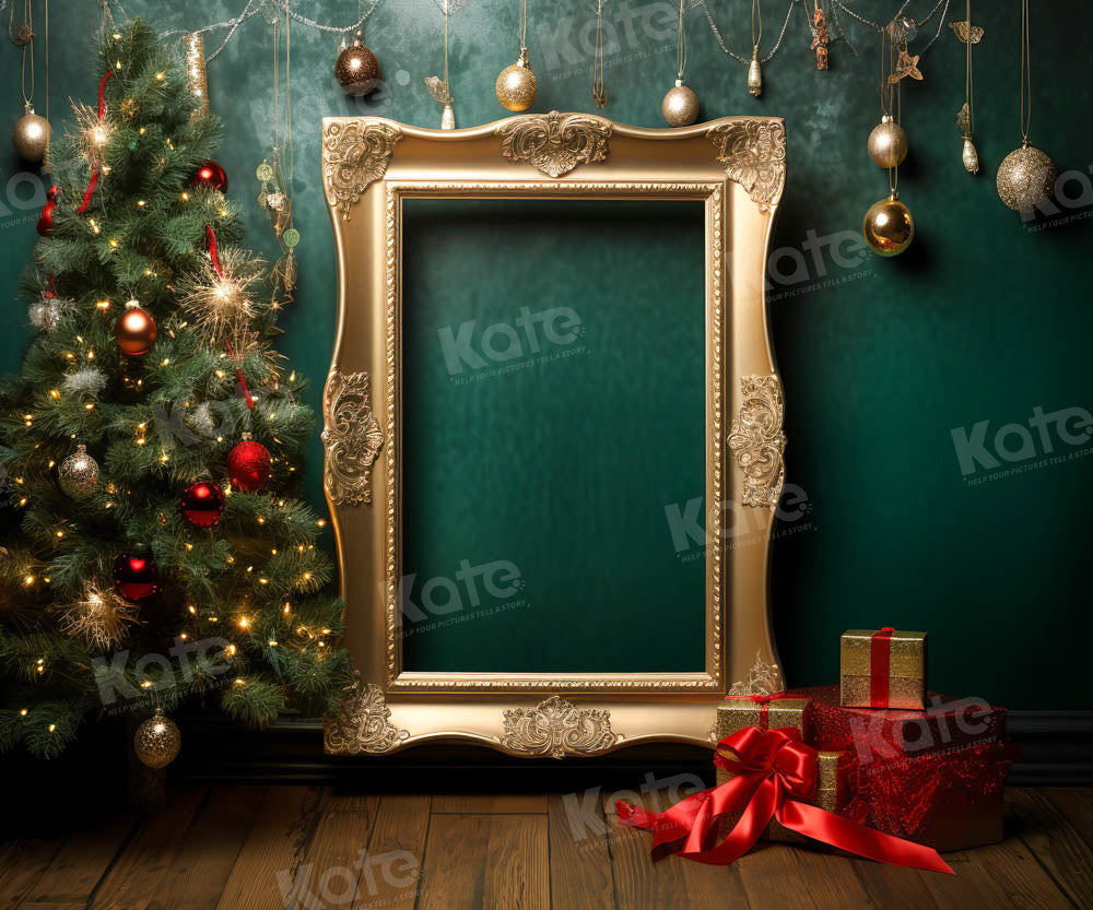 Kate Mur vert Cadre Photo Doré Toile de fond conçue par Chain Photographie - Kate Backdrop FR