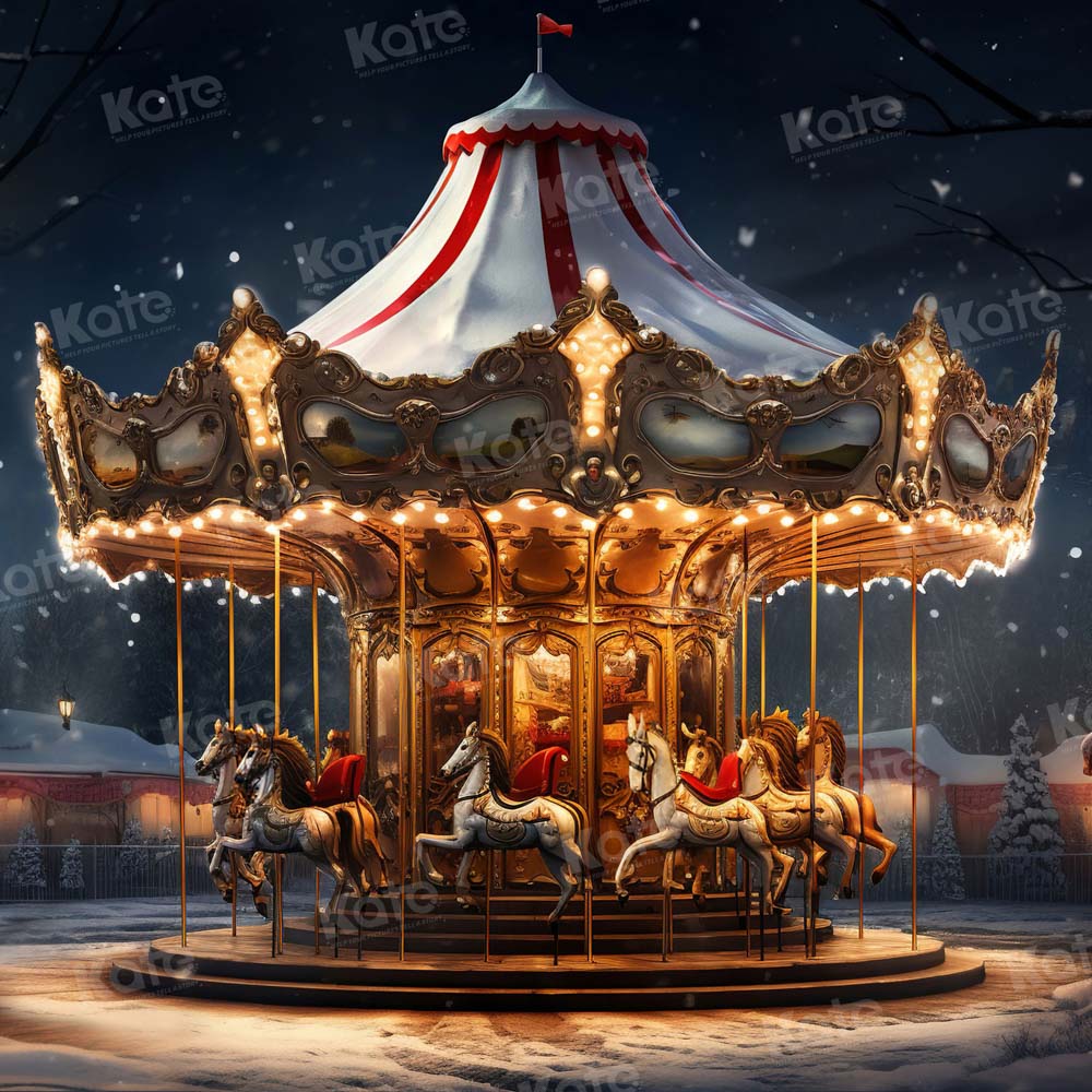 Kate Noël Manège magnifique Nuit Toile de fond pour la photographie - Kate Backdrop FR