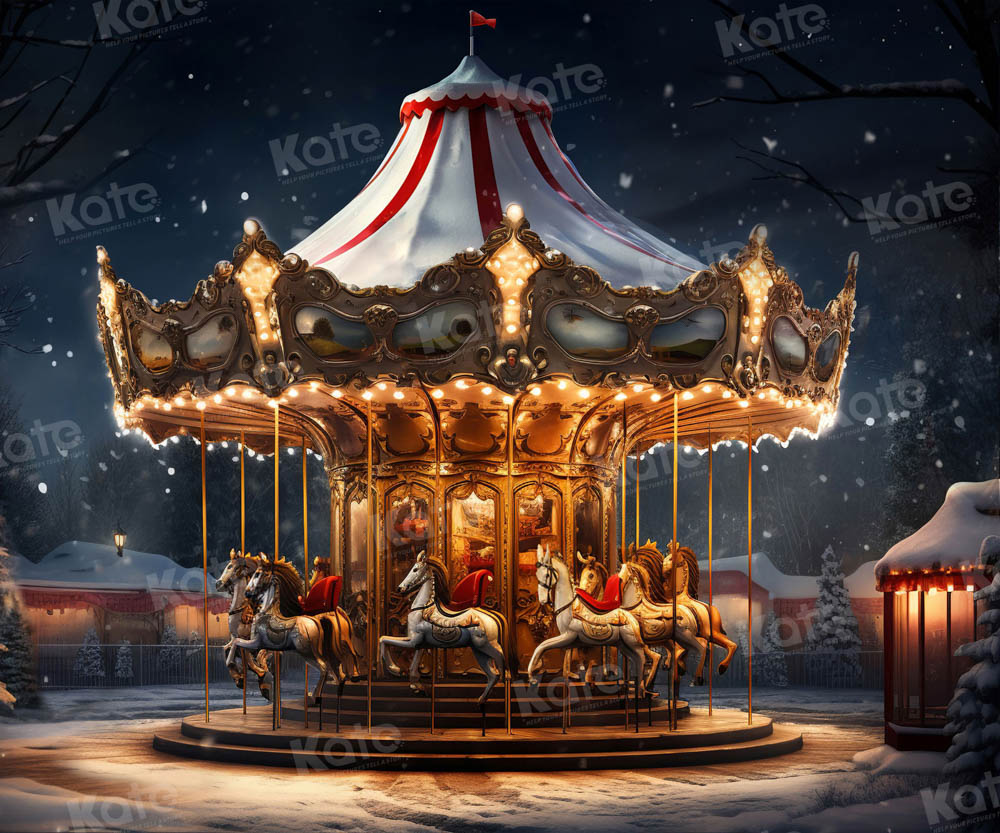 Kate Noël Manège magnifique Nuit Toile de fond pour la photographie - Kate Backdrop FR