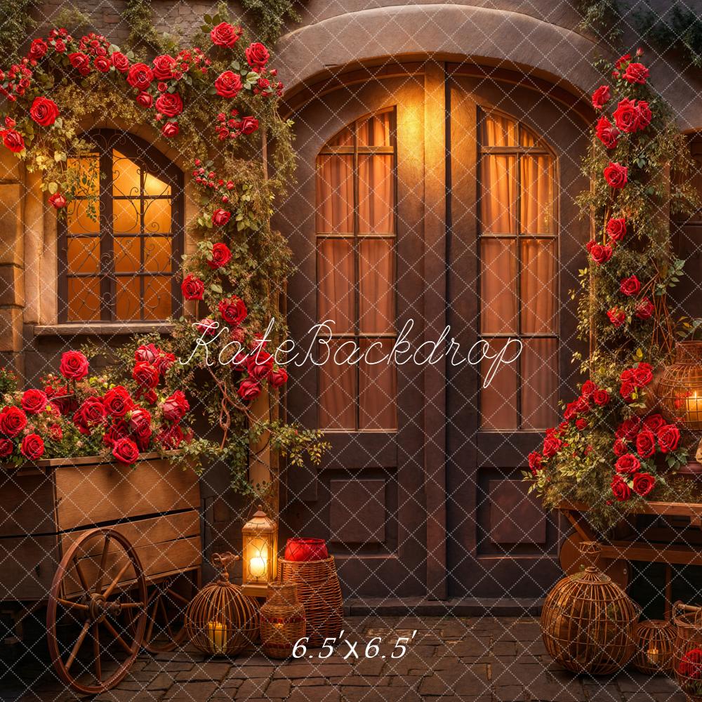 Kate Saint Valentin Magasin de roses Nuit Toile de fond conçue par Emetselch - Kate Backdrop FR