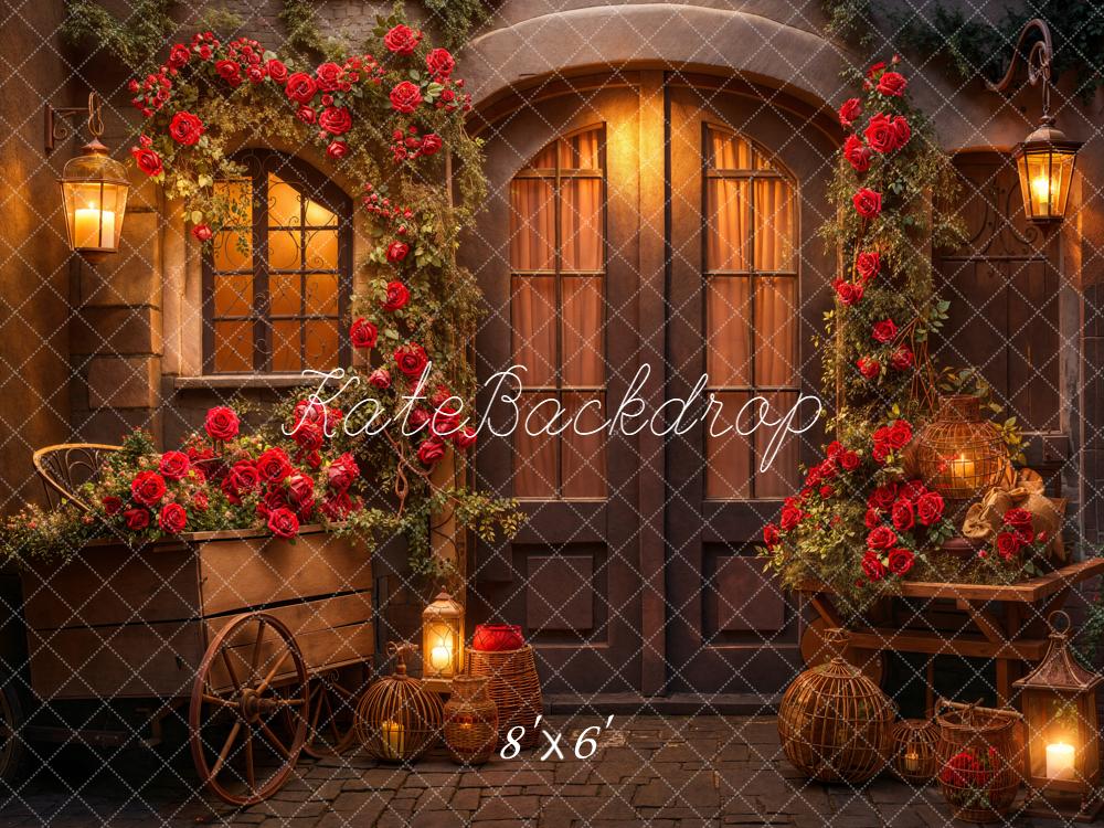 Kate Saint Valentin Magasin de roses Nuit Toile de fond conçue par Emetselch - Kate Backdrop FR