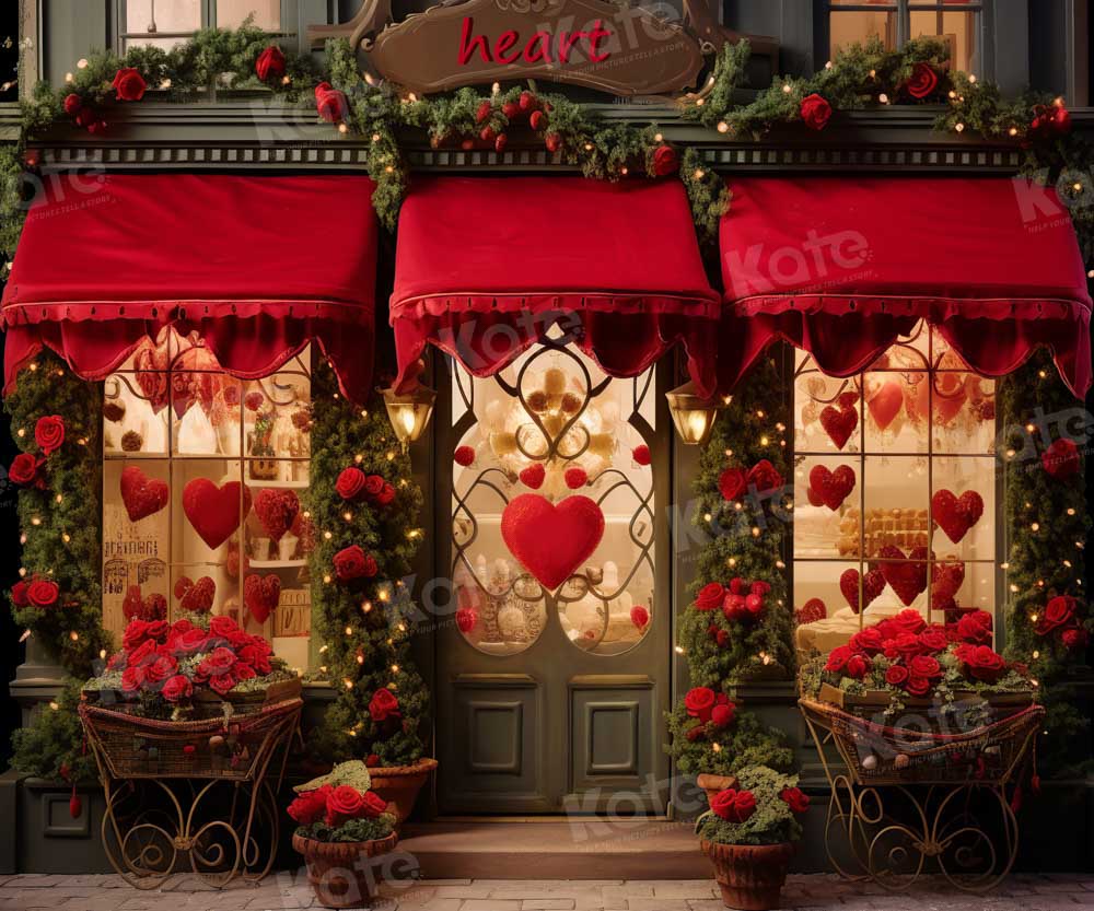 Kate Saint Valentin Amour Magasin Rouge Toile de fond conçue par Emetselch - Kate Backdrop FR