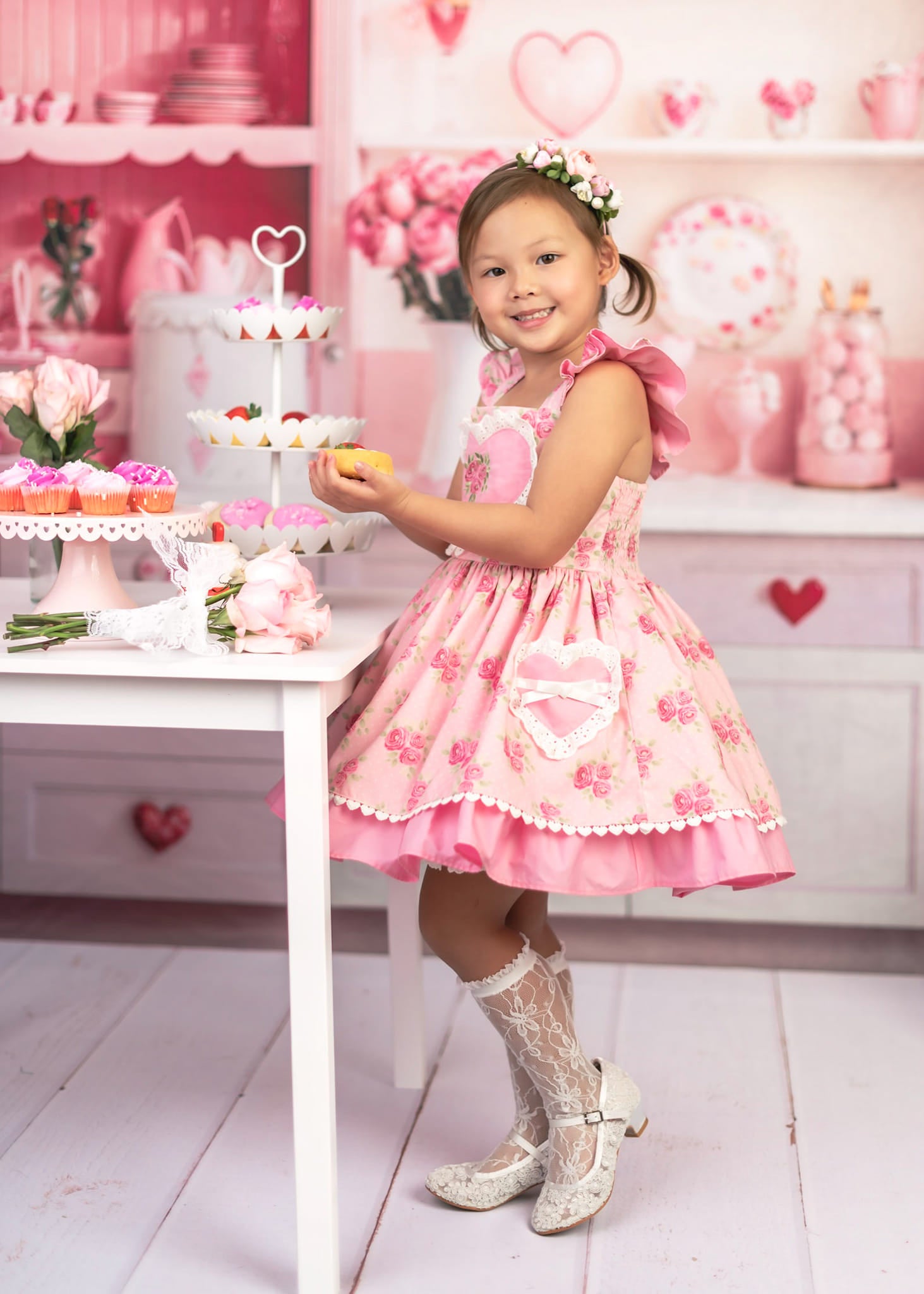 Kate Saint Valentin Rose Cuisine Douce Toile de fond conçue par Emetselch - Kate Backdrop FR