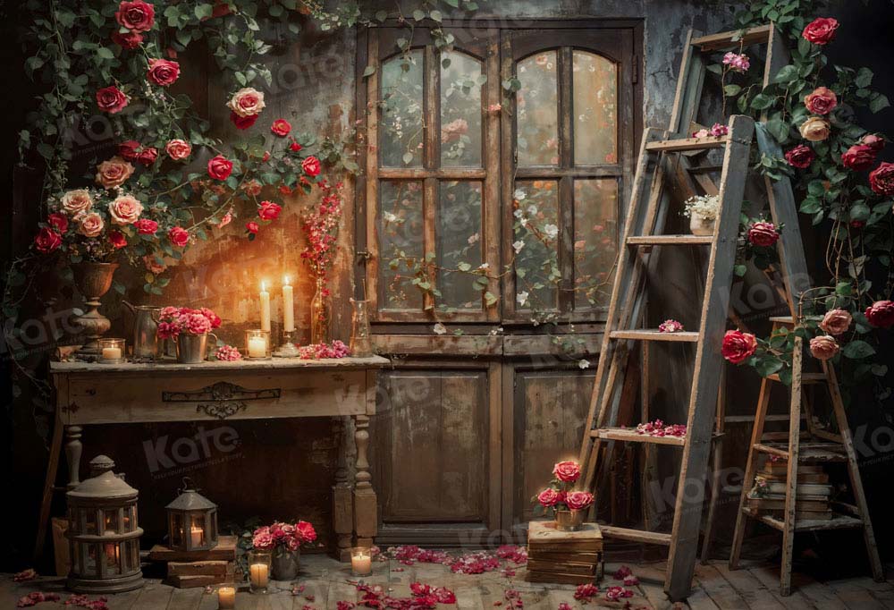 Kate Saint Valentin Rétro Chambre Florale Toile de fond conçue par Emetselch - Kate Backdrop FR