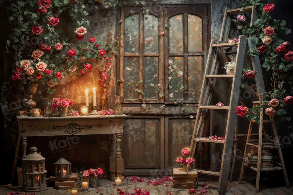 Kate Saint Valentin Rétro Chambre Florale Toile de fond conçue par Emetselch - Kate Backdrop FR