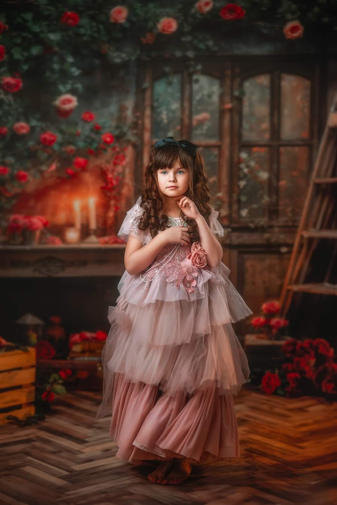 Kate Saint Valentin Rétro Chambre Florale Toile de fond conçue par Emetselch - Kate Backdrop FR