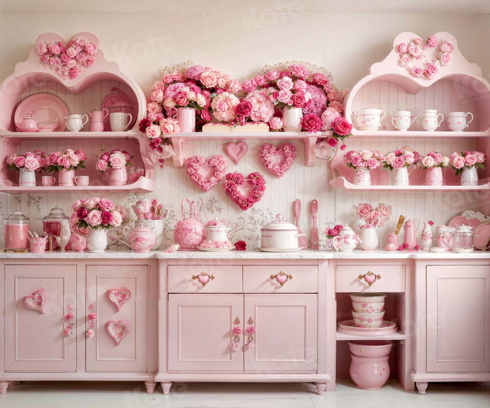 Kate Saint Valentin Rose Fleurs Cuisine Toile de fond conçue par Emetselch