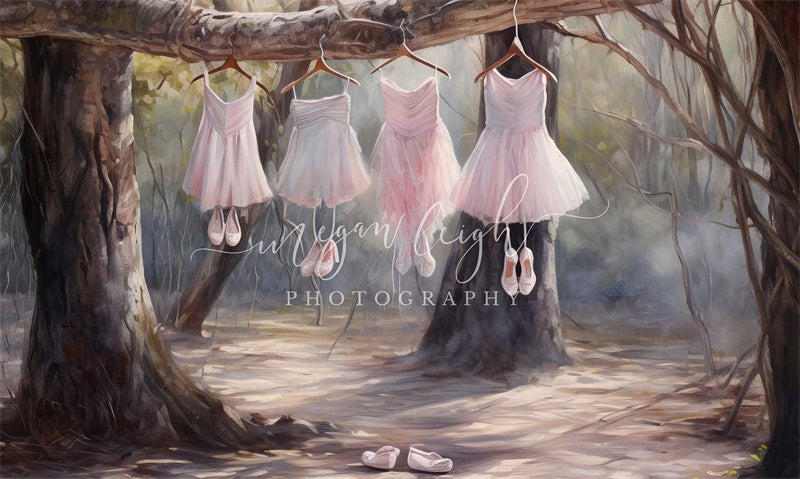 Kate Ballet dans les bois Enfant Toile de fond conçue par Megan Leigh - Kate Backdrop FR