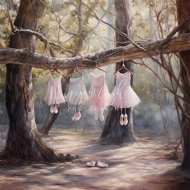 Kate Ballet dans les bois Enfant Toile de fond conçue par Megan Leigh - Kate Backdrop FR
