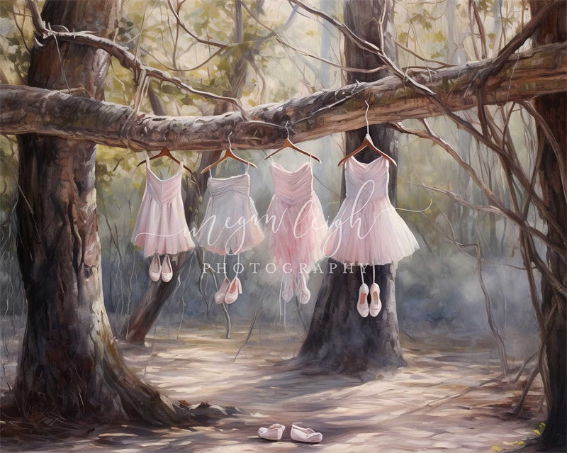 Kate Ballet dans les bois Enfant Toile de fond conçue par Megan Leigh - Kate Backdrop FR
