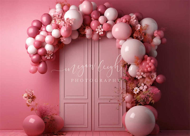 Kate Rose Arche de ballons Bonheur Toile de fond conçue par Megan Leigh - Kate Backdrop FR
