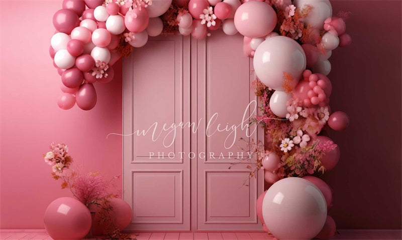 Kate Rose Arche de ballons Bonheur Toile de fond conçue par Megan Leigh - Kate Backdrop FR