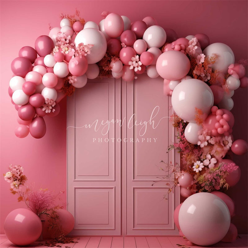 Kate Rose Arche de ballons Bonheur Toile de fond conçue par Megan Leigh - Kate Backdrop FR