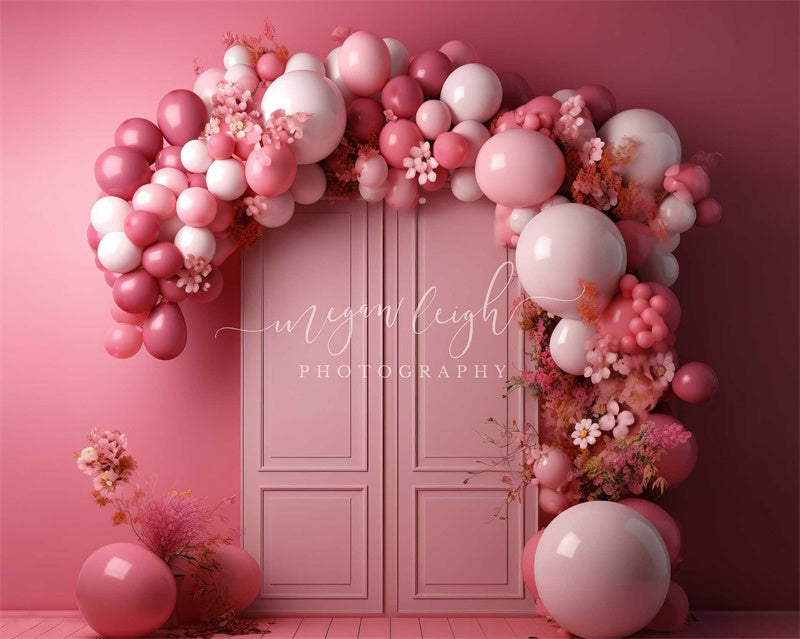 Kate Rose Arche de ballons Bonheur Toile de fond conçue par Megan Leigh - Kate Backdrop FR