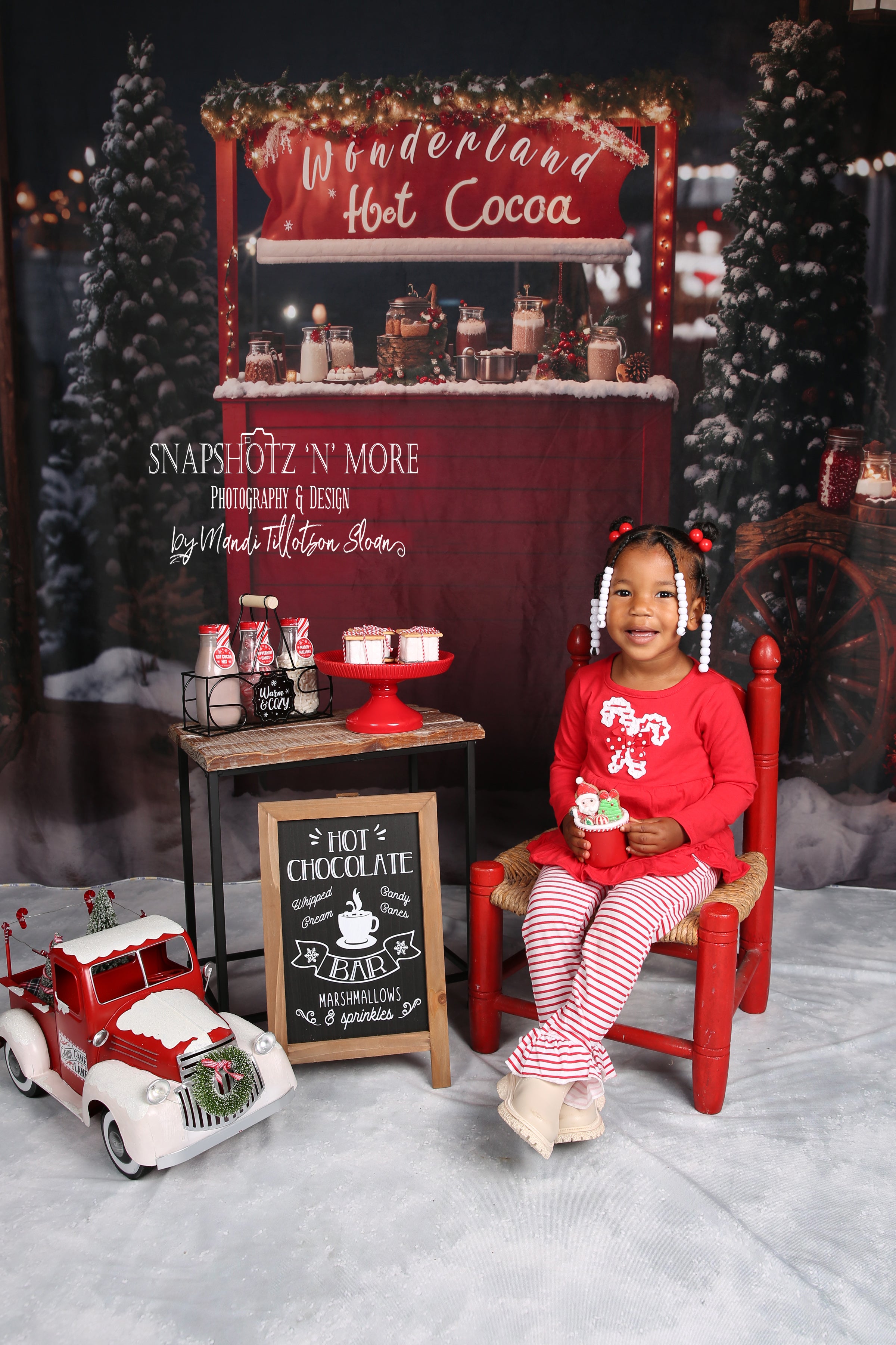 Kate Noël Chocolat chaud Rouge Nuit Toile de fond pour la photographie - Kate Backdrop FR
