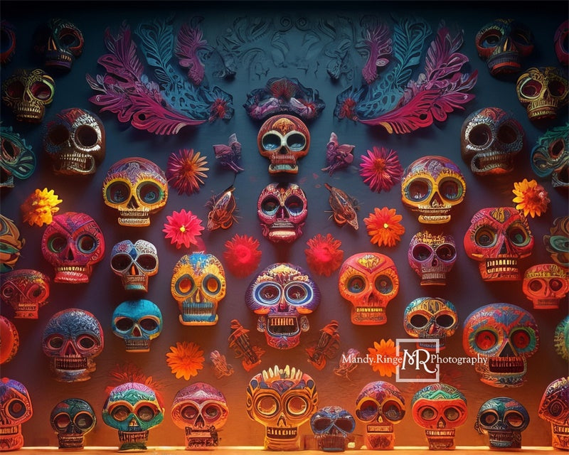 Kate Jour des Morts Sucre Mur de crâne Toile de fond conçue par Mandy Ringe Photographie