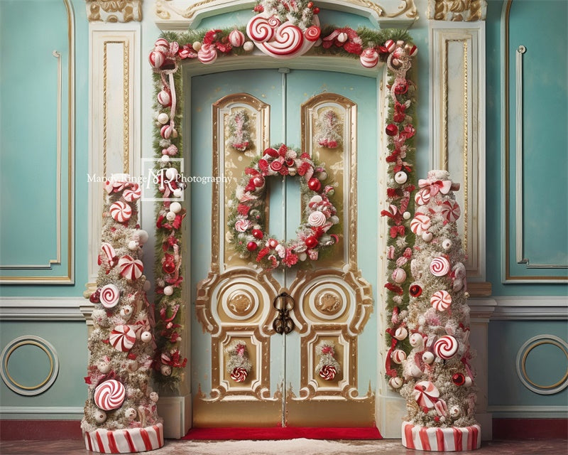 Kate Orné Menthe poivrée Porte Toile de fond conçue par Mandy Ringe - Kate Backdrop FR