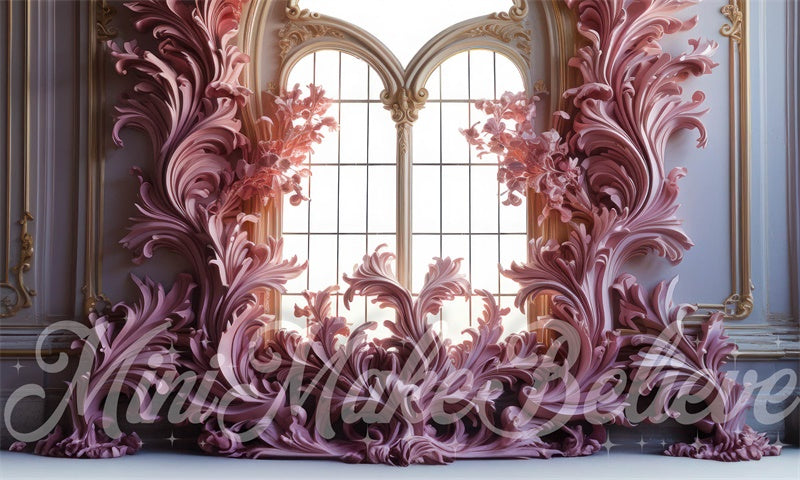 Kate Saint Valentin Château Fleurs épanouies Toile de fond conçue par Mini MakeBelieve - Kate Backdrop FR